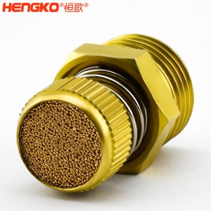 廠家批發(fā)HSD型可調(diào)節(jié)青銅消聲消音器多規(guī)格耐高溫消音降噪，用于電磁閥氣動靜音器接頭